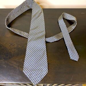 Polo by Ralph Lauren gold and black chevron design tie